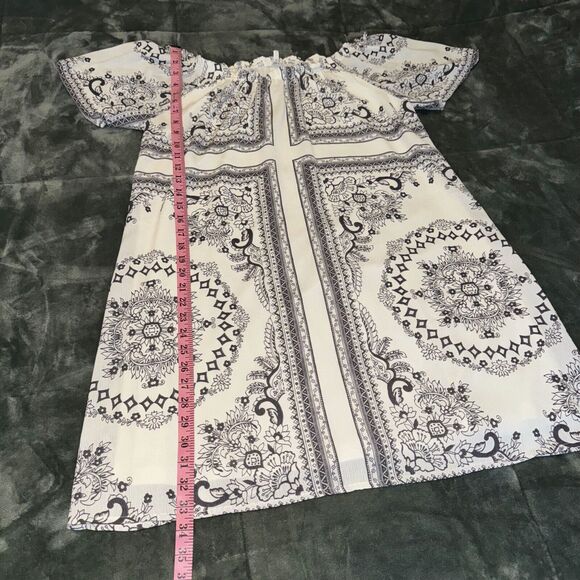 Maurices Mini Dress Women's Large Multicolor Floral Off The Shoulder Pullover - Picture 4 of 6